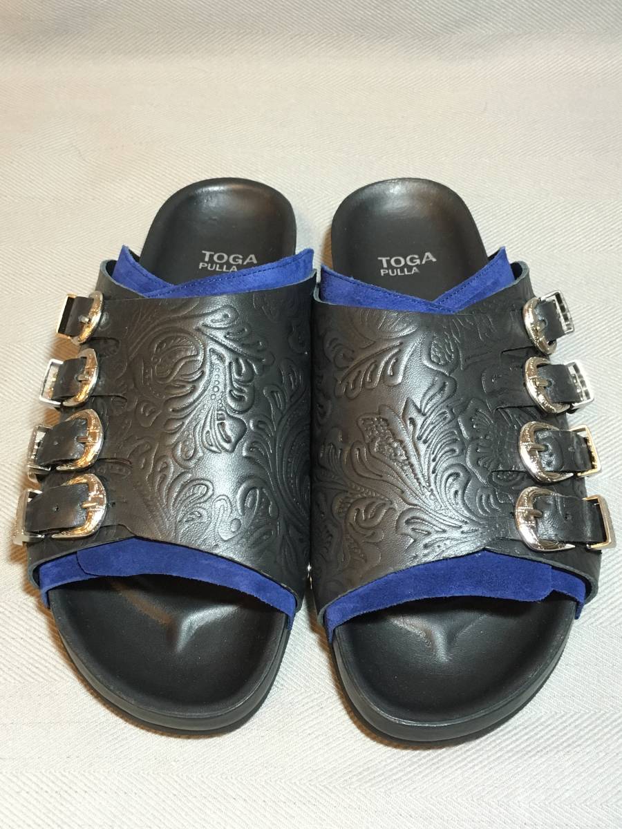 新品 TOGA PULLA メタル ベルト サンダル 37 黒 トーガ シューズ 靴_画像4