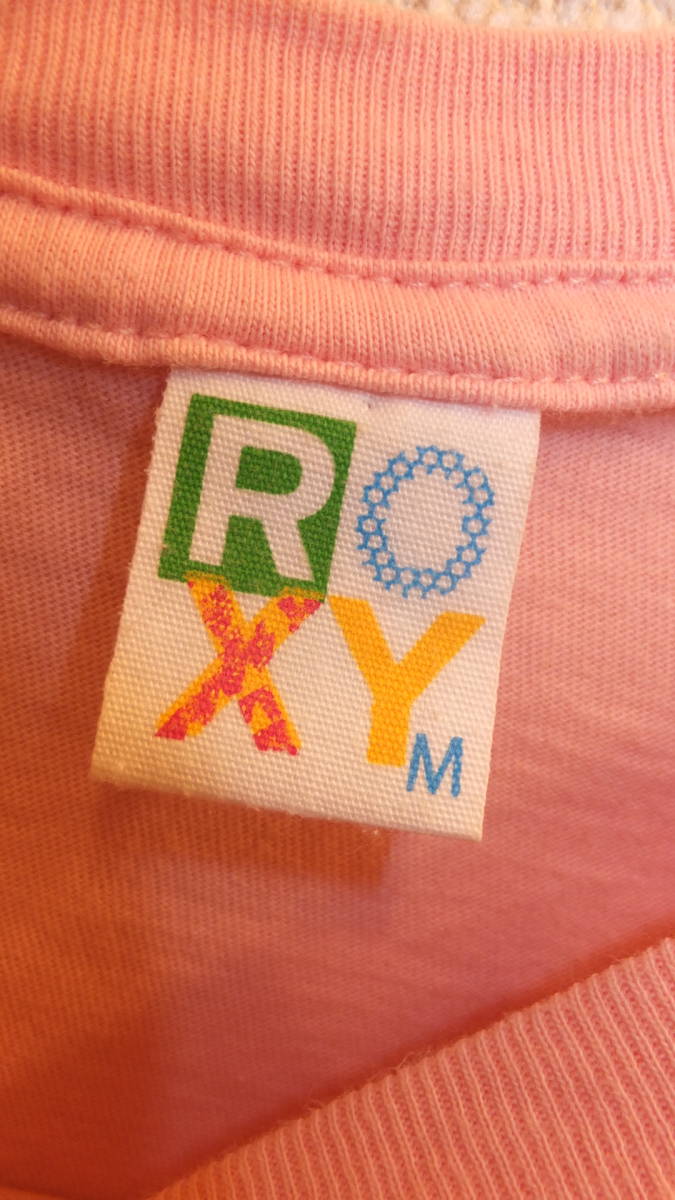 ★ROXY★ロキシーレディーストップスTシャツサイズＭ　 Ladies Tee SizeM USED IN JAPAN 　　ピンク_画像2