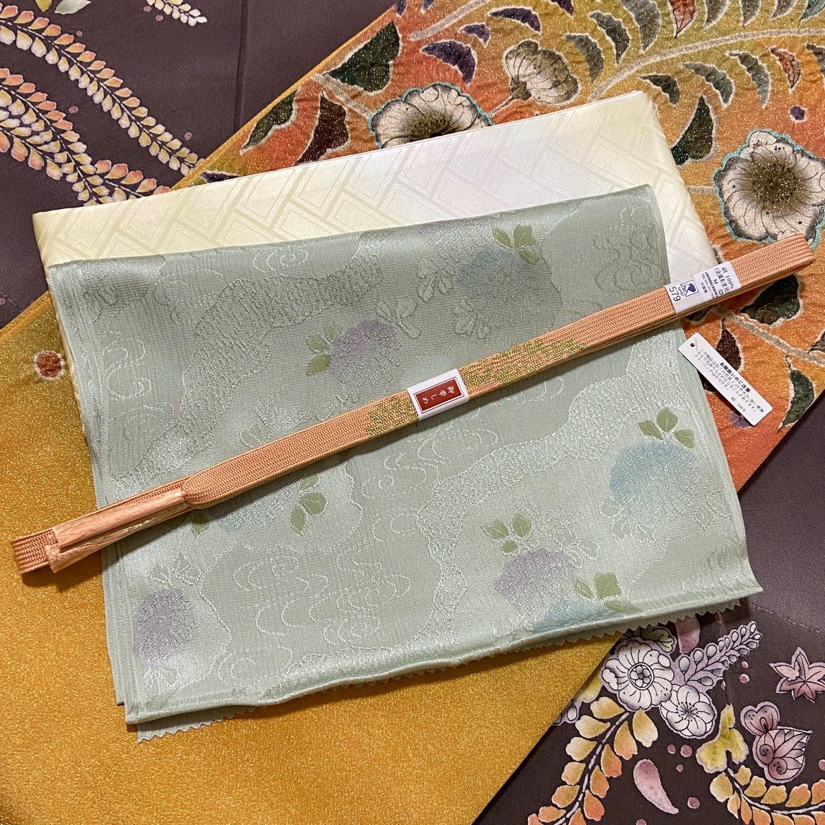 逸品! 【辻が花 絞り 訪問着】【未使用 作家物 辻が花 袋帯】 5点