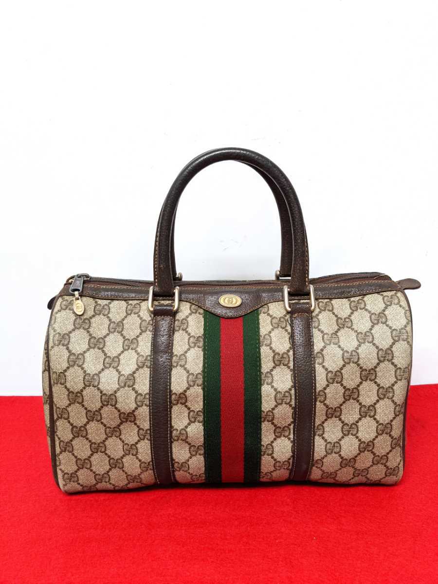 良品 レア!Gucci シェリーライン ビンテージハンドバッグ ボストン