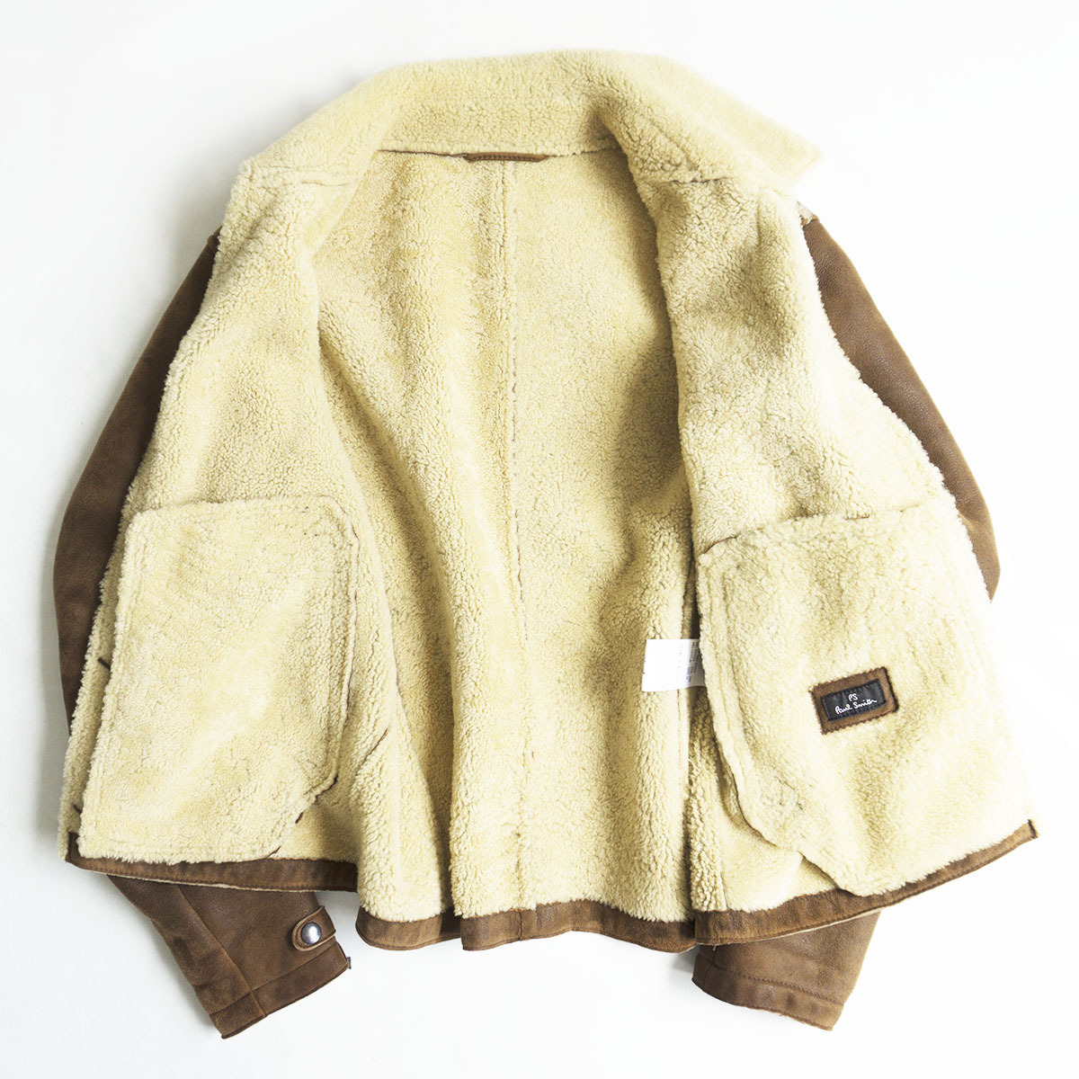 最高品】 PAUL SMITH 【ムートン ライダースジャケット】M レザー