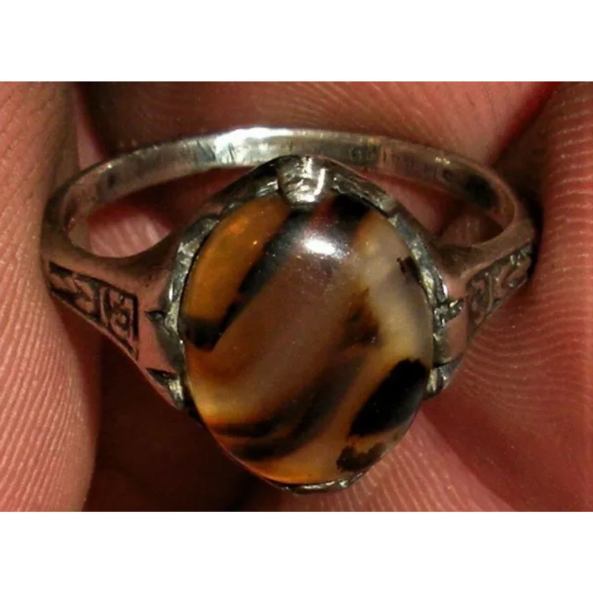 同梱不可】 AGATE 1900's ANTIQUE 超希少!VINTAGE SILVER USA