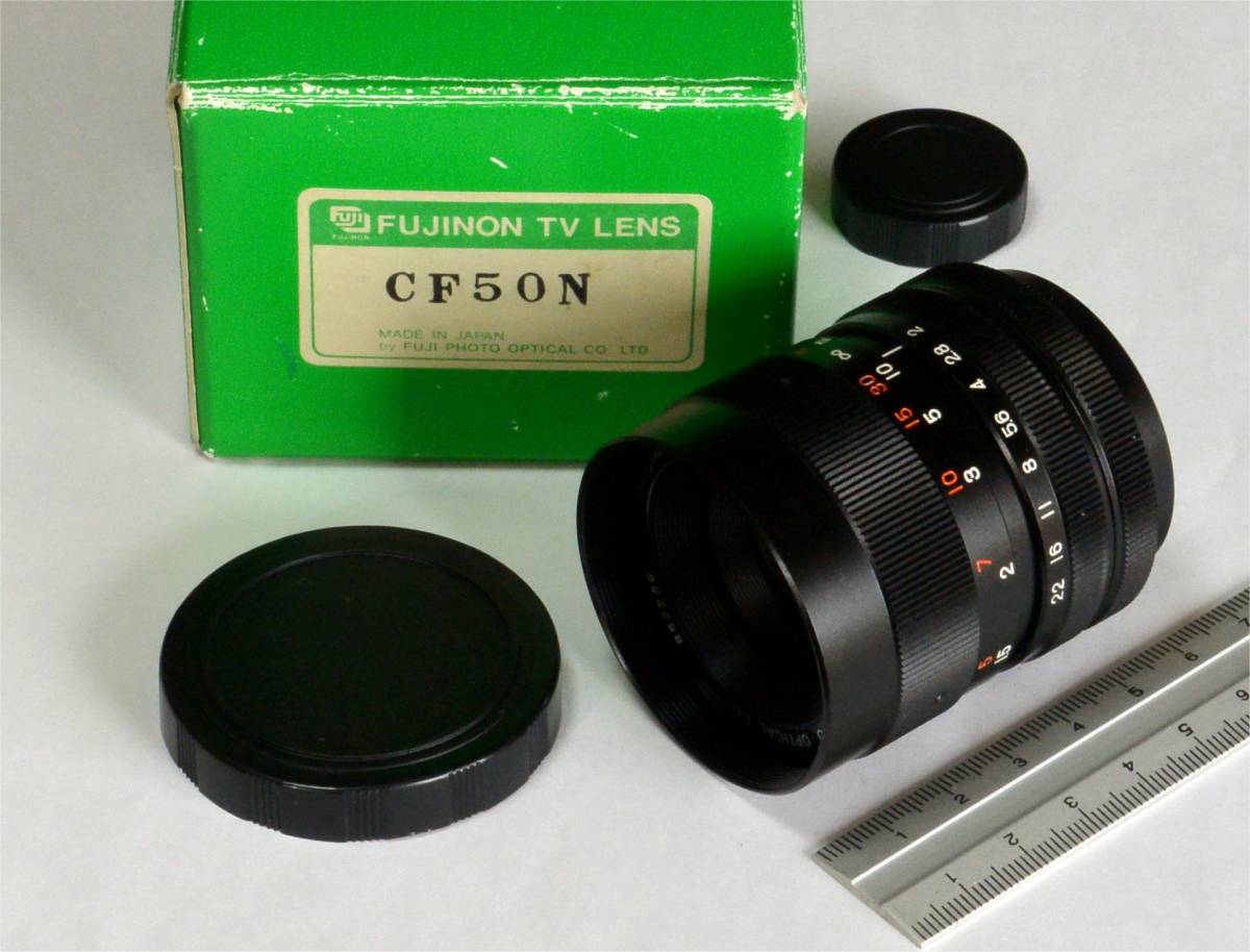 ★ Fujinon/フジノン　Cマウントレンズ CF50N　50mm F1.4　1"　動作確認　美品　耐放射線用　ニコン１で_画像1