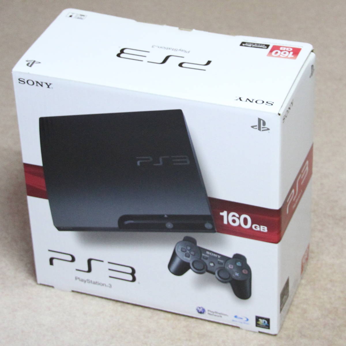 PlayStation3 本体 160GB （CECH-3000A） ブラック ■別売りコントローラ付■ 付属品一式有り プレイステーション3 プレステ3 PS3 箱有_画像9