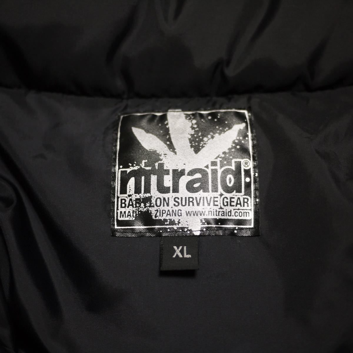 美品 NITRAID REAL WEED DOWN JACKET Size XL ナイトレイド リアル