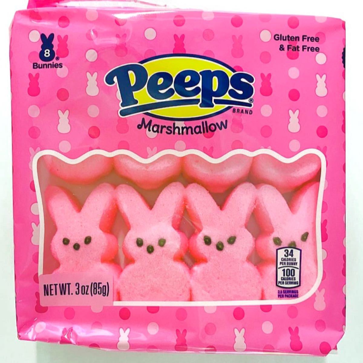 Peeps ピープス ブルーうさぎマシュマロ８個入り１箱