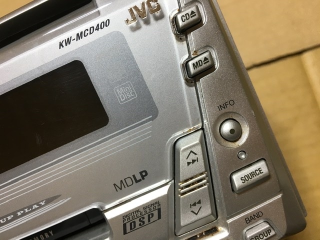  audio JVC KW-MCD400 CD MD deck player not yet test Junk 