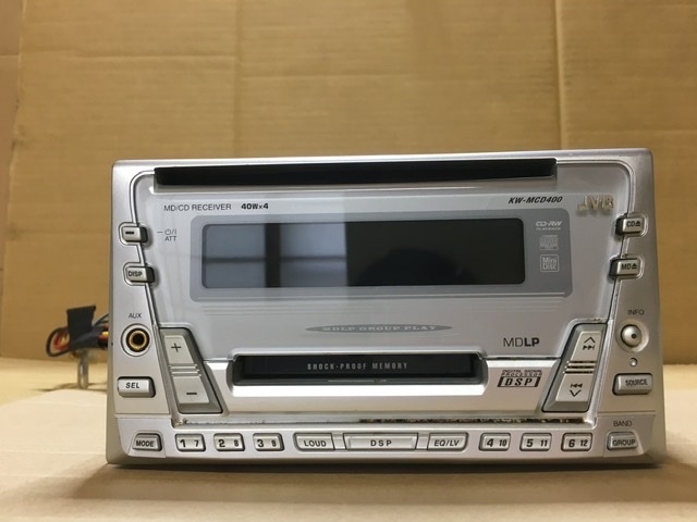  audio JVC KW-MCD400 CD MD deck player not yet test Junk 