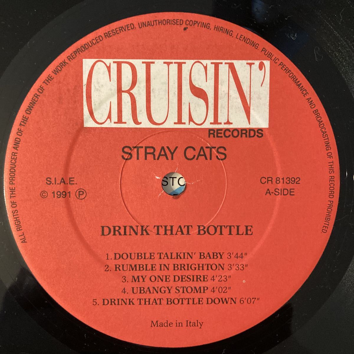 Stray Cats Drink That Bottle LP_画像3