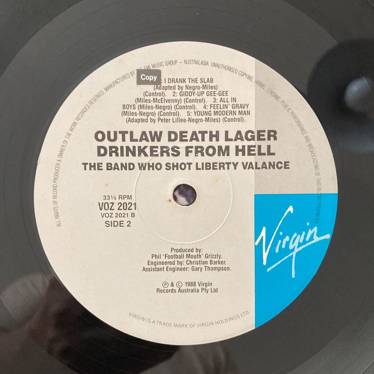 The Band Who Shot Liberty Valance Outlaw Death Lager Drinkers From Hell /LP/サイコビリー