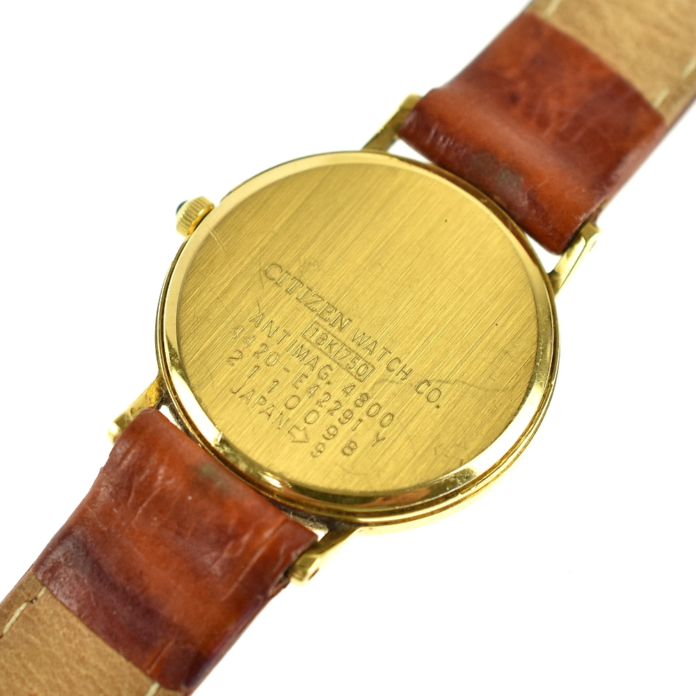 シチズン エクシード 4420-E42291 18K/750 ケース QZ クォーツ レディース腕時計 ゴールド×白文字盤 A0-0-01243 