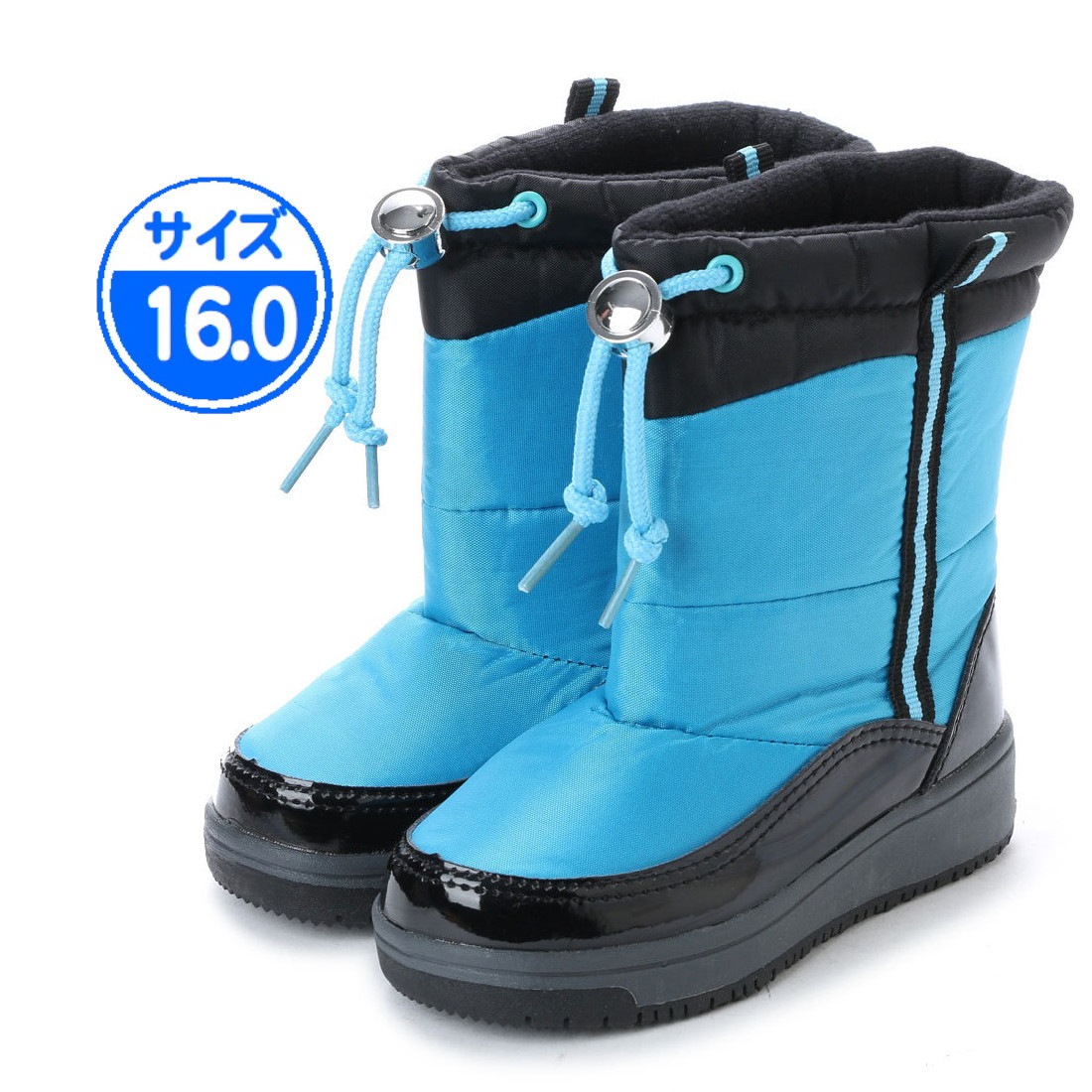 【新品 未使用】子供用 防寒ブーツ ブルー 16.0cm 青 17990
