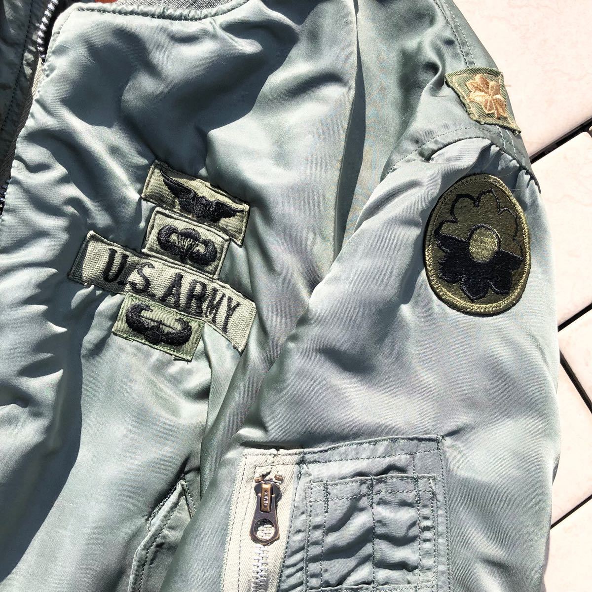 米軍実物 MA-1 フライトジャケット U S ARMY 1974年製 サイズXL 米軍実物 MA-1 フライトジャケット U S ARMY 1974年製 サイズXL