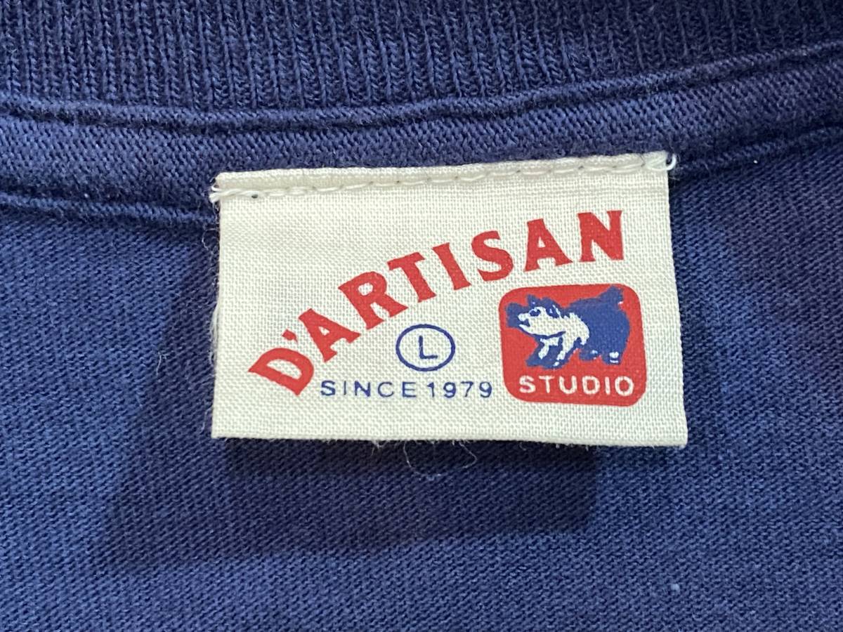 ＊ステュディオ・ダ・ルチザン STUDIO D'ARTISAN JAPAN BLUE JEAN'S プリント 半袖Tシャツ トップス L　　　　　　 BJBA.AJ_画像5