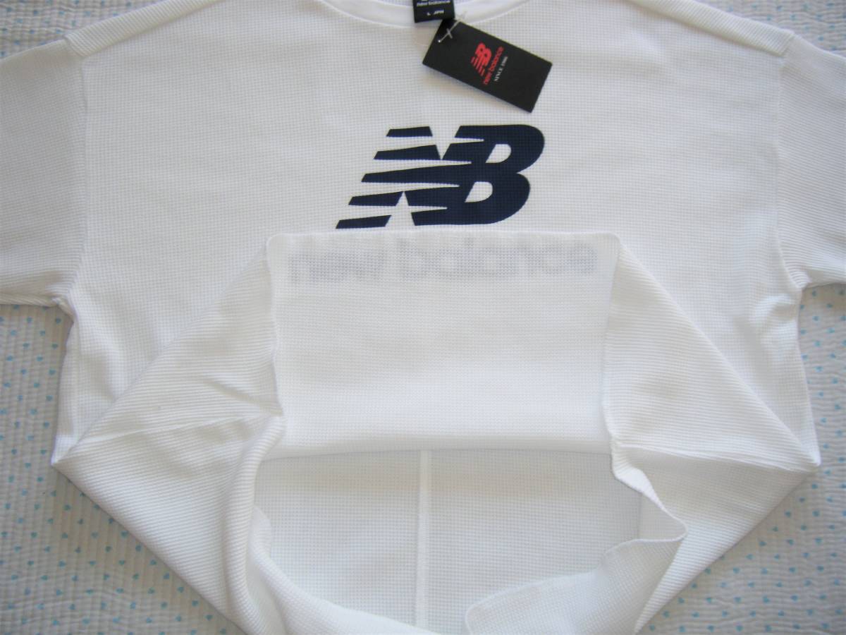  New balance new balance casual спортивный тренировочный футболка белый цвет размер L вафля ткань . вода скорость . функция обычная цена 4,730 иен 