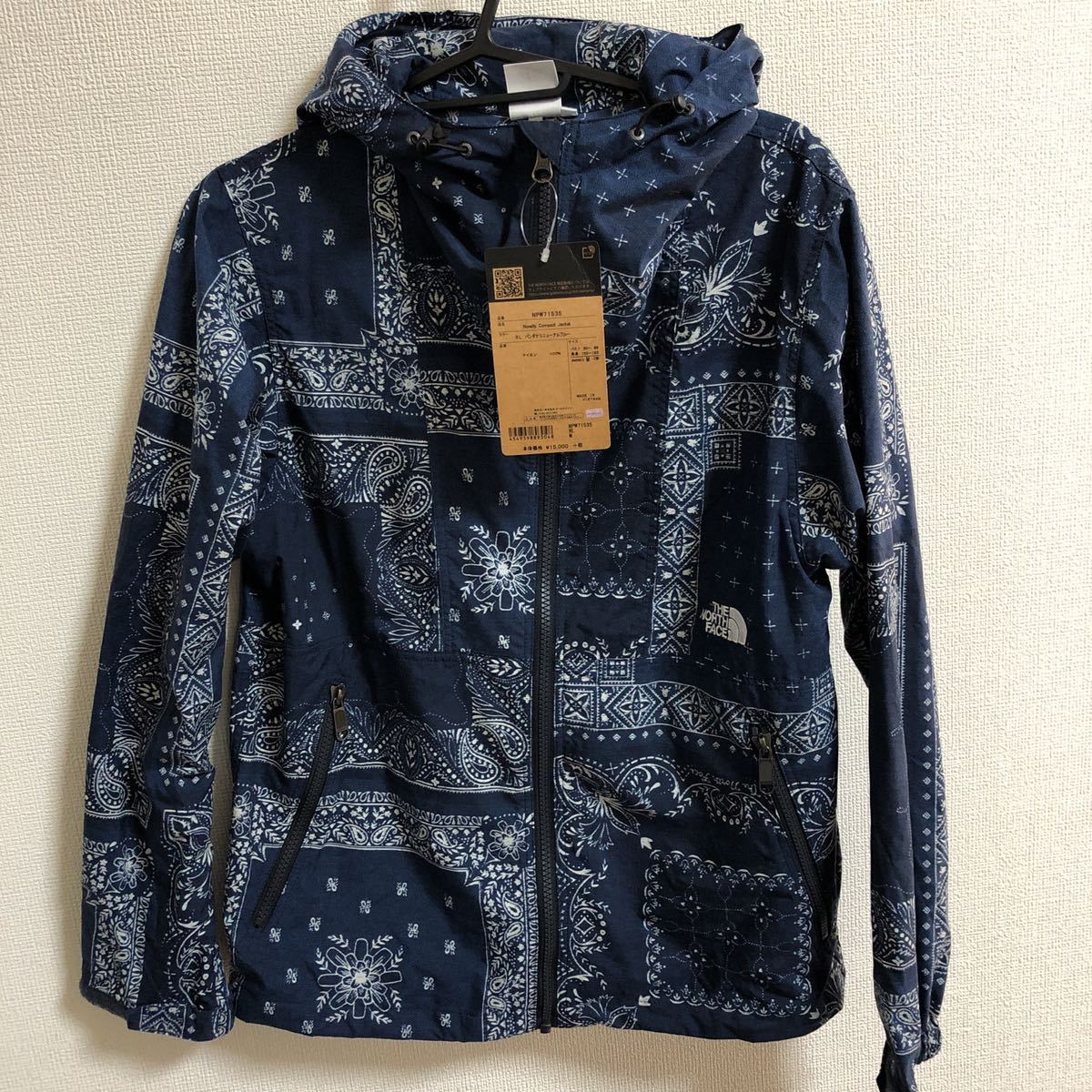 レディース Mノースフェイス ノベルティコンパクトジャケット マウンテンパーカー Novelty Compact Jacket NPW71535  ペイズリー バンダナ柄