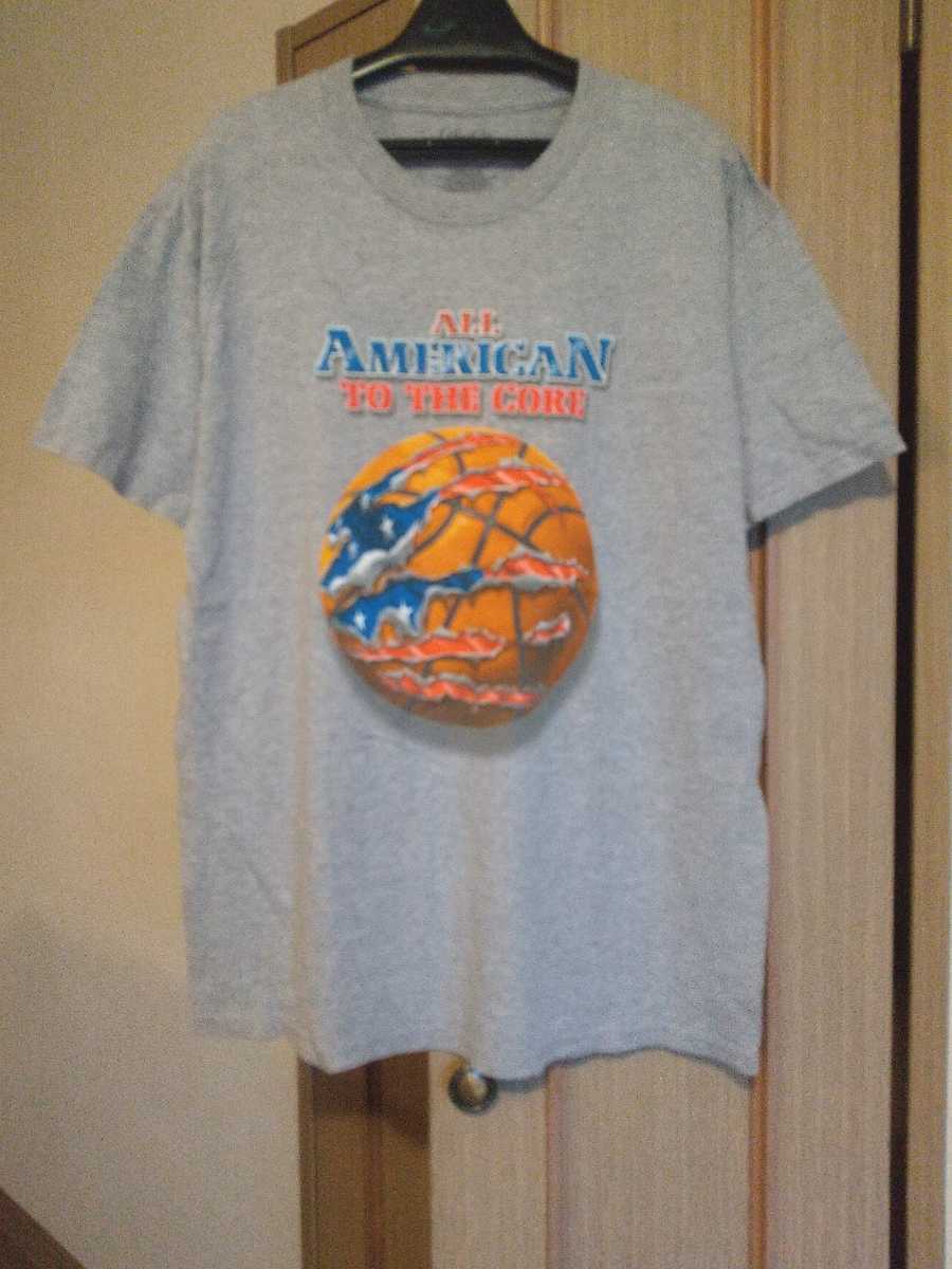 [送料無料](t9d1)Lオールアメリカンバスケットボール代表チームusaアメリカ輸入古着半袖プリントTシャツ/NBANCAA_画像1