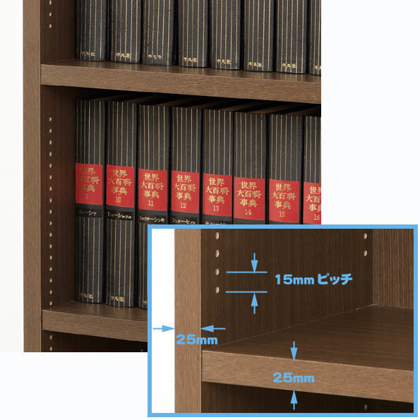 ☆必見!<棚板は30kg耐荷重>重量タイプ強化仕様の書斎本棚120 ☆必見!<棚板は30kg耐荷重>重量タイプ強化仕様の書斎本棚120