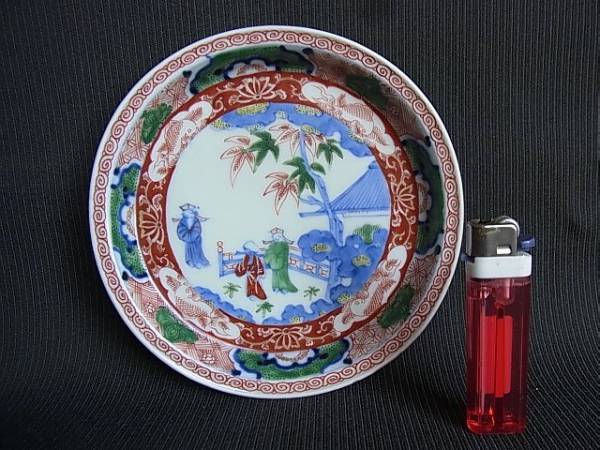 【L1904】古陶　色絵　皿　成化年製　飾り皿_画像1