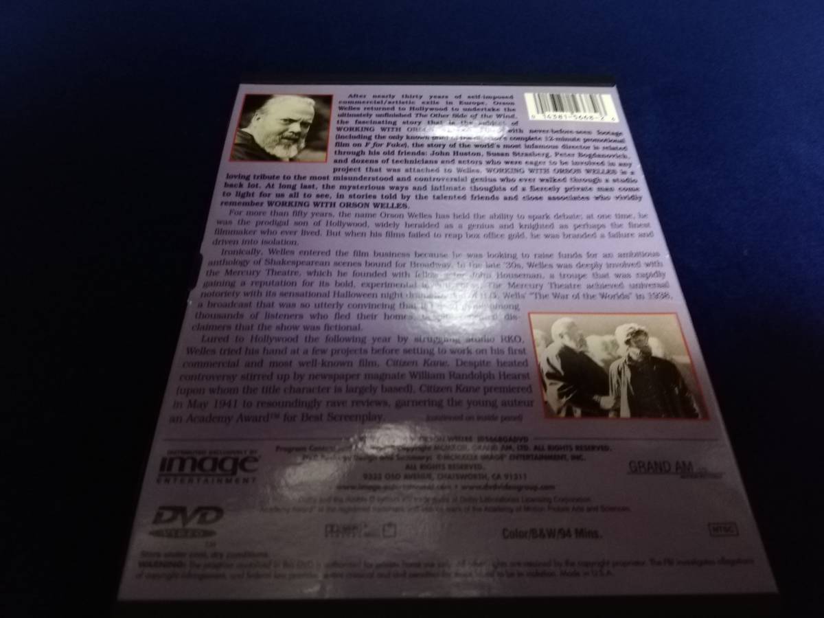 【DVD】Working With ORSON WELLES　輸入版DVD_画像2
