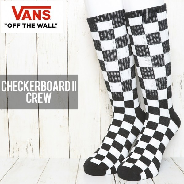 [ click post correspondence ] VANS Van zCHECKERBOARD II CREW SOCKS socks socks VN0A3H3NHU0 L(27.5cm-31cm) size 