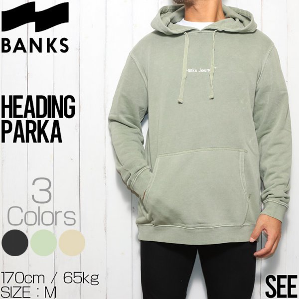 BANKS バンクス HEADING PARKA プルオーバーパーカー フーディ WSMU0017　SEE　 Sサイズ_画像1