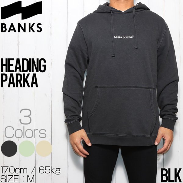 BANKS バンクス HEADING PARKA プルオーバーパーカー フーディ WSMU0017　DBL　 Mサイズ_画像1