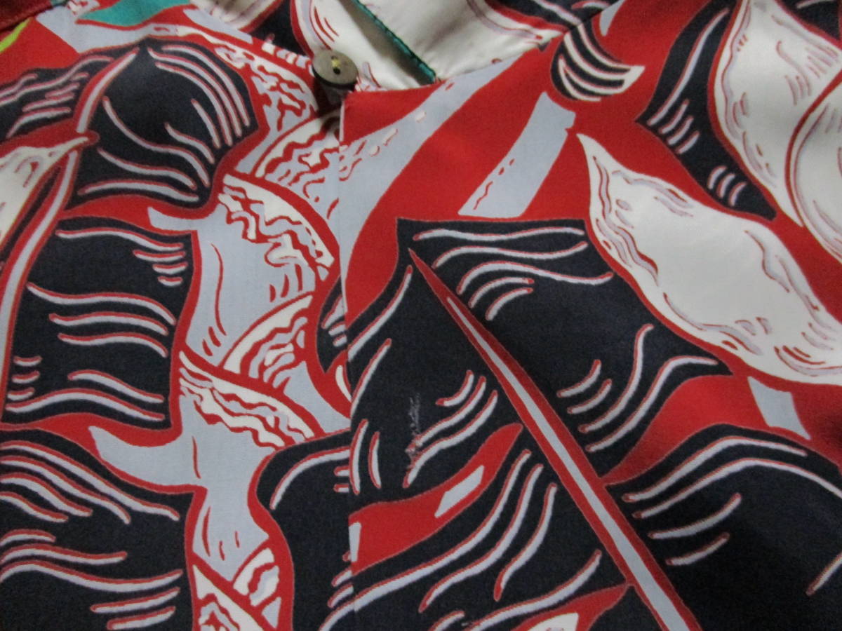 50s ビンテージ Hawaiian Shirt Hawaiian Togs オンブック ハワイアンシャツ 美品 !!_ループタブ下にきず
