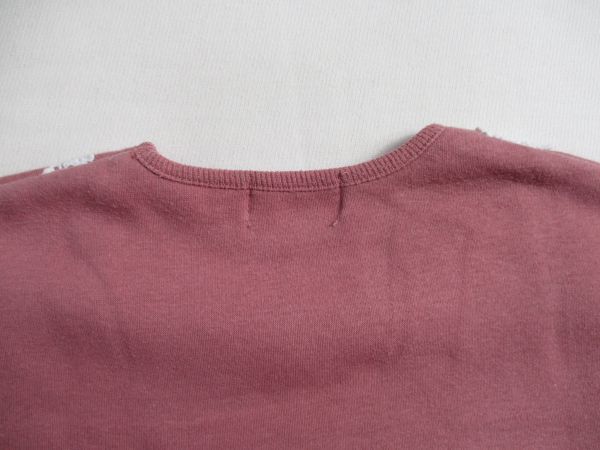 BC693[peda&mada]peda and mada воротник гонки стрейч оборка имеется футболка женщина .. красный фиолетовый 90