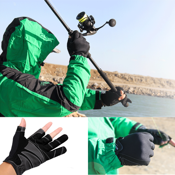  рыбалка для перчатки перчатка черный неопреновый PU L размер одежда рыбалка для рыбалка холод . меры 