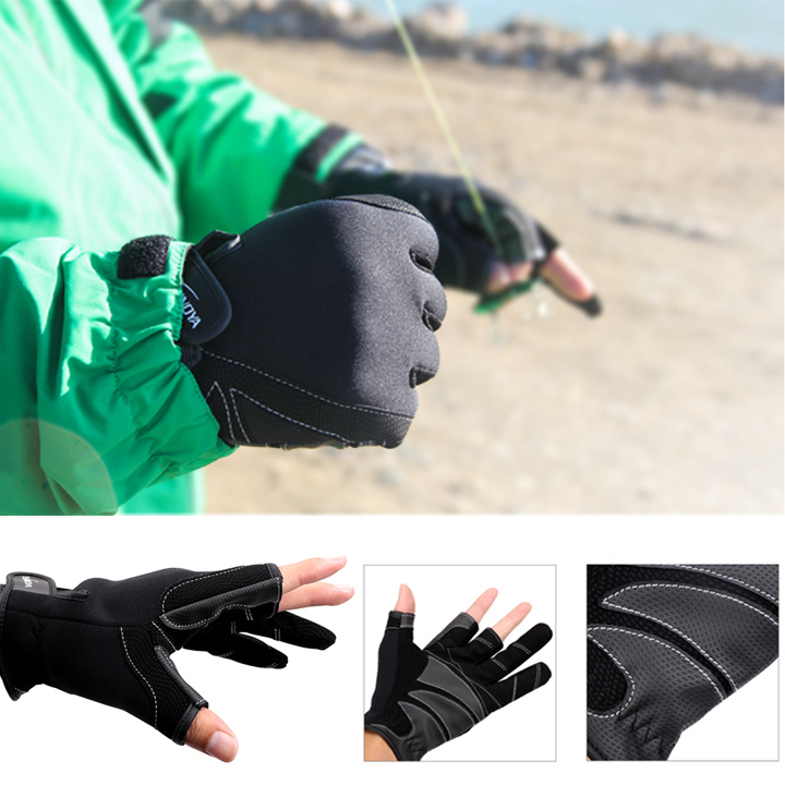  рыбалка для перчатки перчатка черный неопреновый PU L размер одежда рыбалка для рыбалка холод . меры 