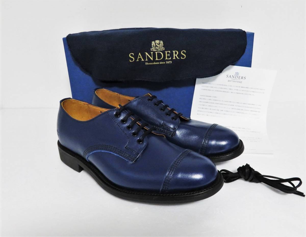 定価5.7万 SANDERS Military Derby Shoe 5 ネイビー レディース イギリス製 コマンドソール サンダース ミリタリー ダービー シューズ 24_画像1