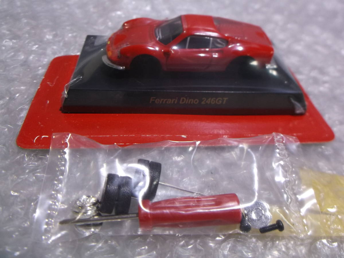 京商?　約1/64　フェラーリ ディーノ　Ferrari Dino 246GT 【レッド 赤 】未組立　H3929_画像1