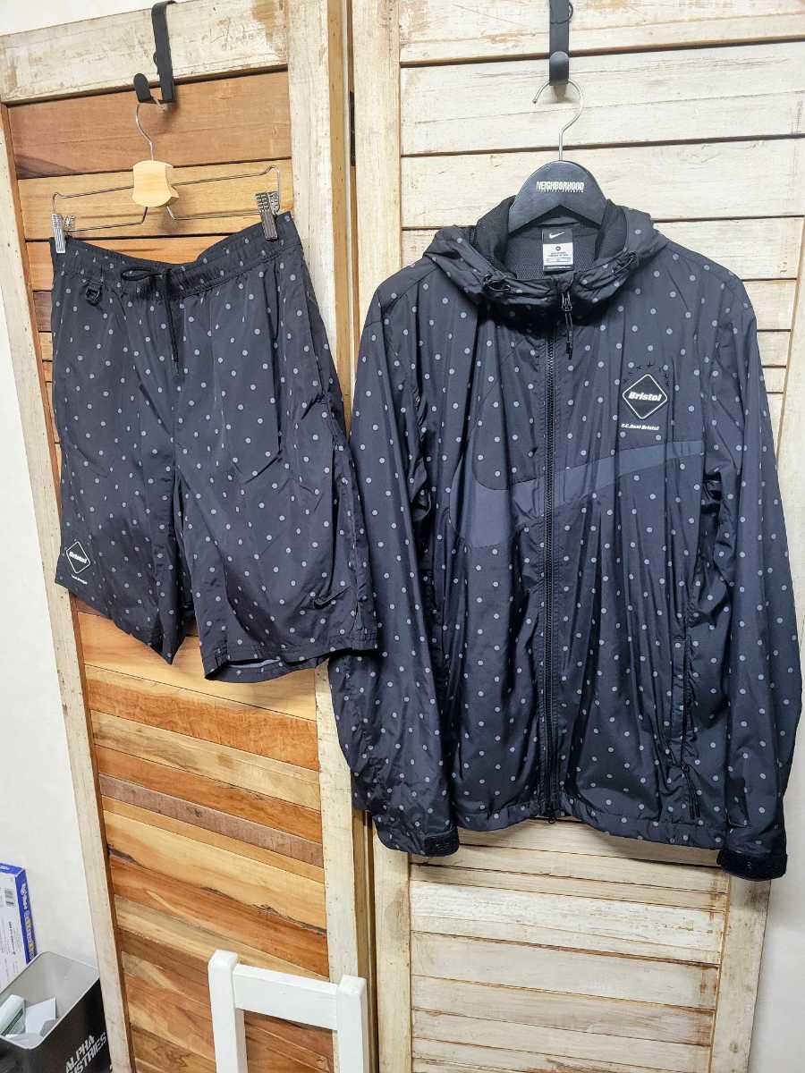 Bristol NIKE POLKA DOT PRACTICE JACKET SHORTS ドット  マウンテンパーカー ショーツ ジャケット LXL 上下セットアップ