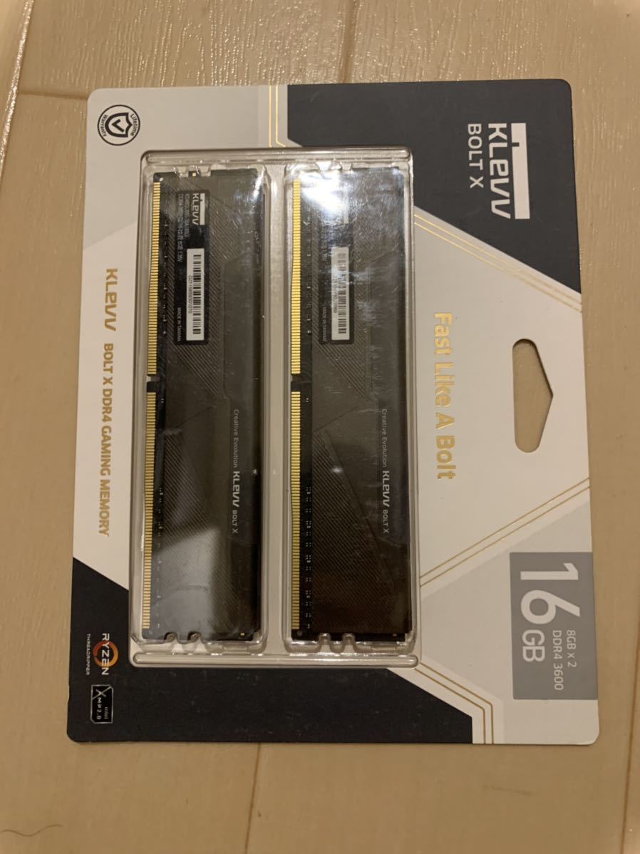 新品未開封】KLEVV PCメモリ PC4-28800 DDR4 3600MHz 16GB（8GB x2枚）BOLTX シリーズ  KD48GU880-36A180U