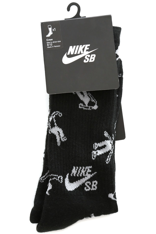 新品タグ付き 25-27cm ２足組 黒 ナイキ NIKE SB グラフィック クルー ソックス NIKE SB GRAPHIC CREW SOCKS_画像3