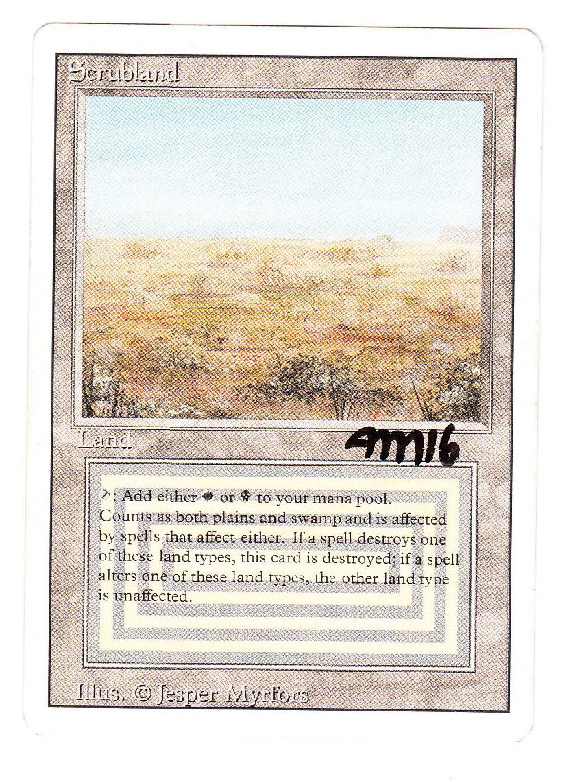 ●MTG● RV Scrubland(英語 サイン) その４_画像1