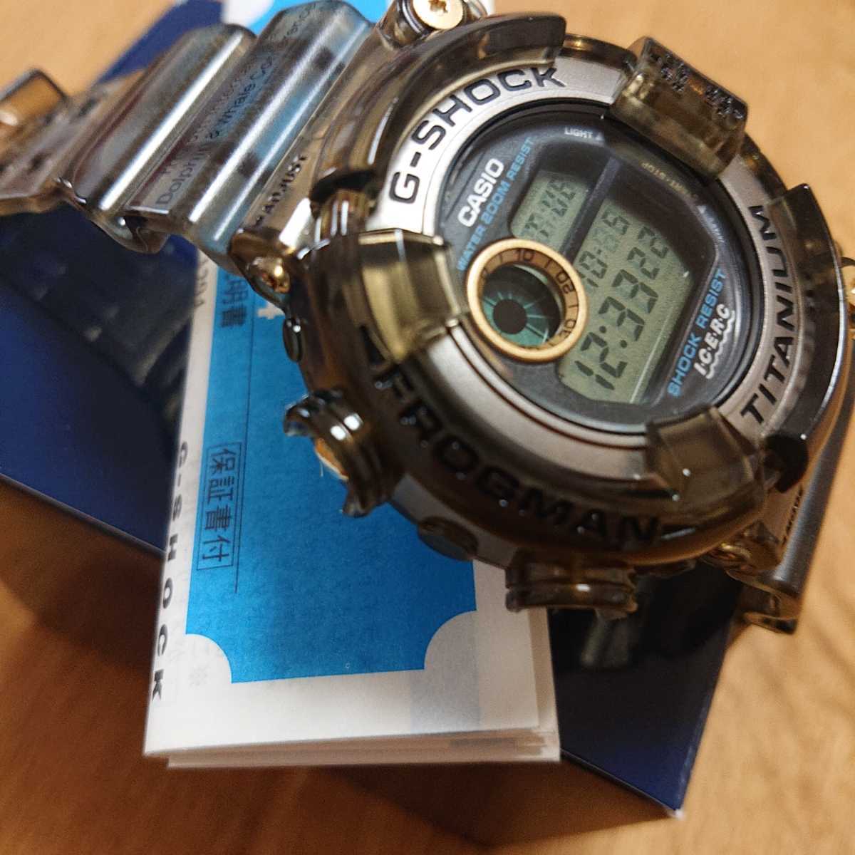 即決 クリアーカスタム！ 86年 生産終了 CASIO Ｇショック 国内正規品 ジ オーシャン DW-8200K-8 電池交換済み！安心個体！_画像4