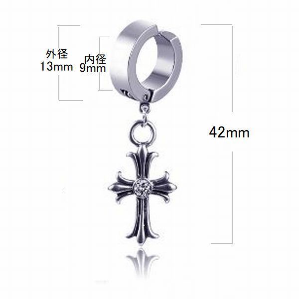  stainless steel man and woman use unisex 10 character . Cross long earrings 