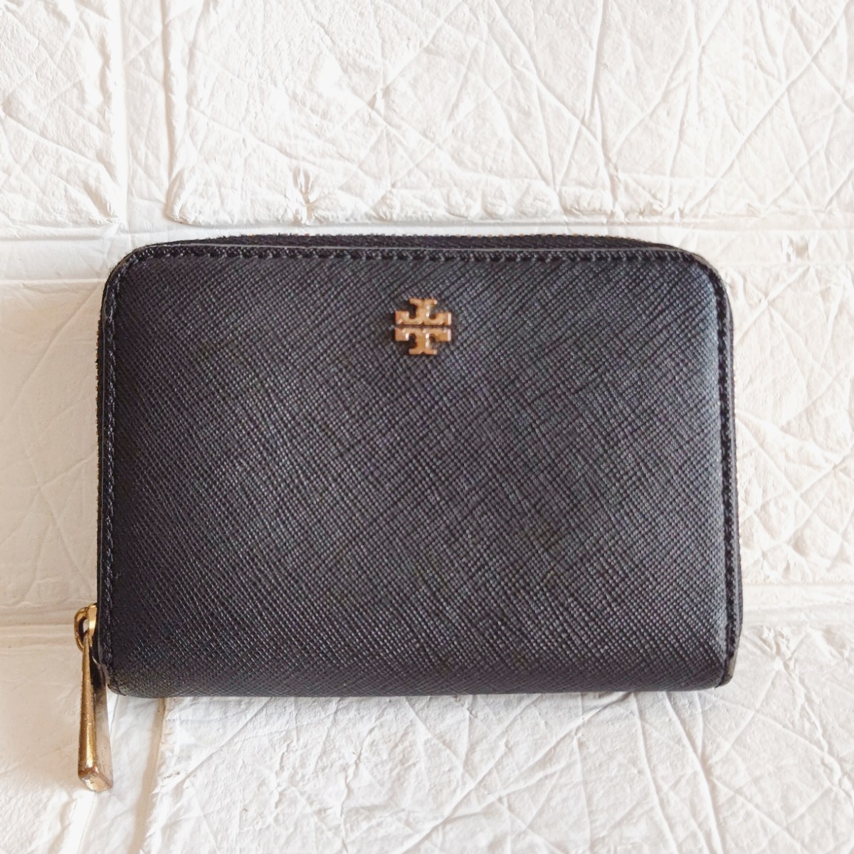 美品 TORY BURCH トリーバーチ カードケース ラウンドファスナー 黒 小銭入れ ミニウォレット
