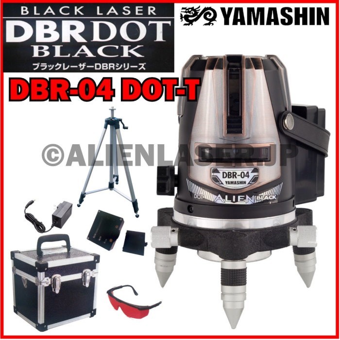 送料無料 1年保証 山真 ヤマシン 3ライン ドット レッド墨出し器 DBR-04DOT-T 本体+三脚_画像1