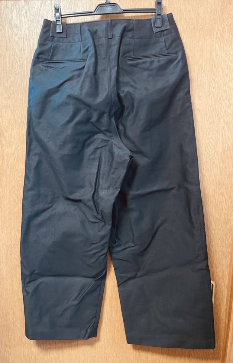 新品 RAKINES WAGAMAMA TOKYO 我儘別注 French molskin-Naval service pants フレンチ モールスキン パンツ ラキネス 2 黒 ワガママ タック_画像4