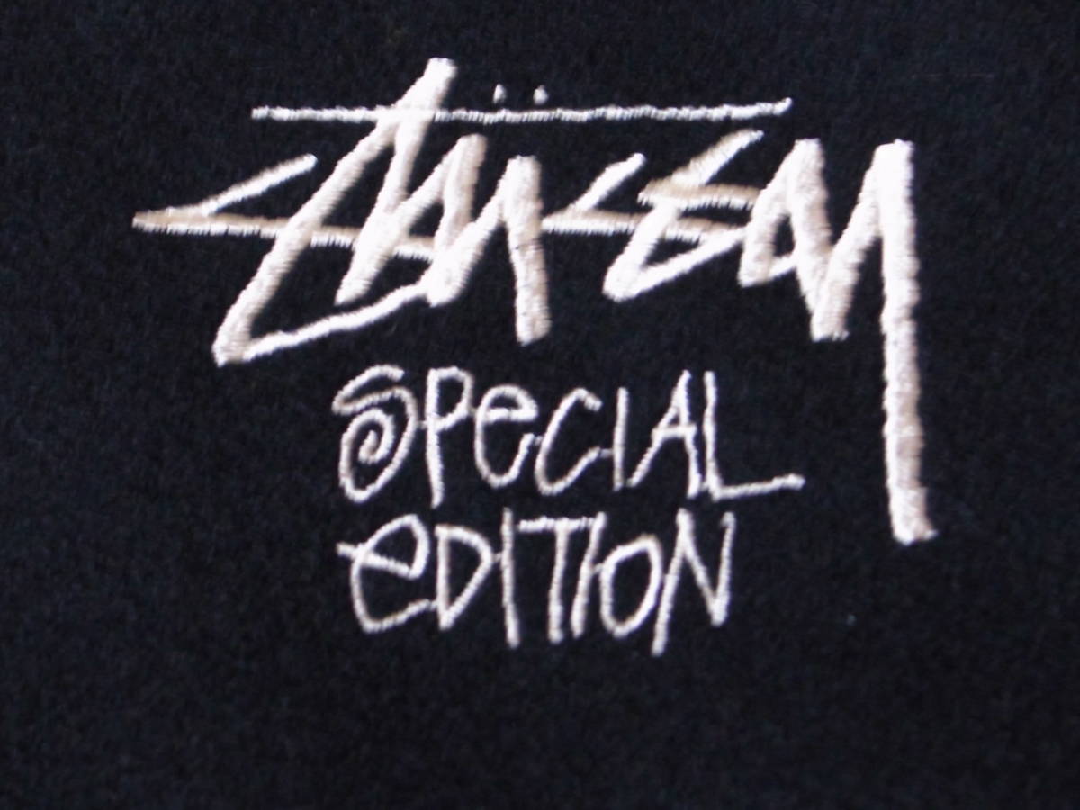 激レア・稀少★STUSSY ステューシー★名古屋 ANNEX 10th Anniversary 刺繍ワッペン スタジャン★ブラック★M_画像6