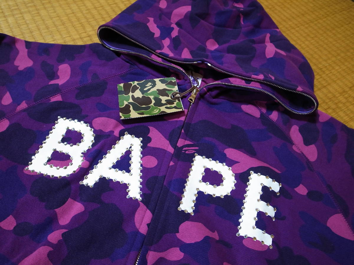 最終決算 BATHING 激レア・稀少・☆A APE BAPE パーカー☆パープル☆M