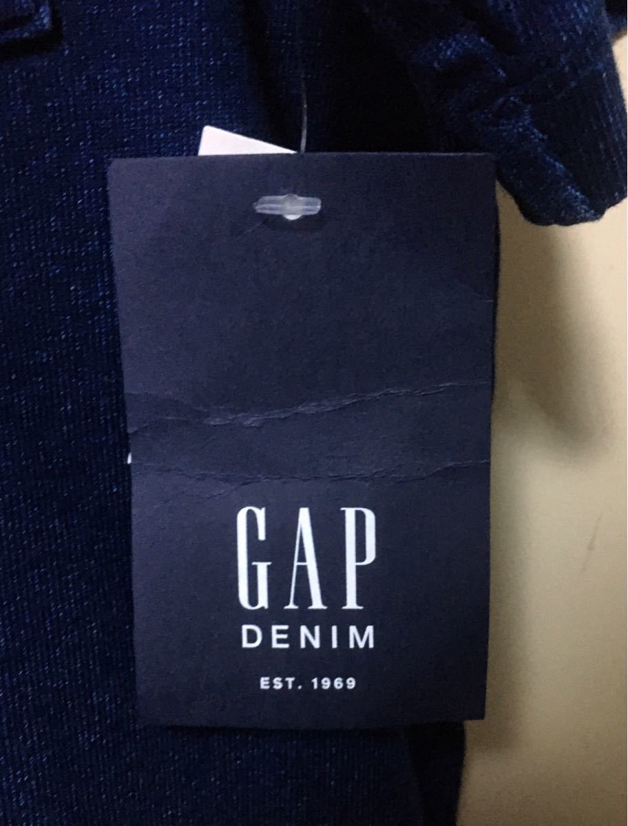 [ не использовался ]GAP Gap индиго окраска короткий рукав карман футболка мясо толщина размер M