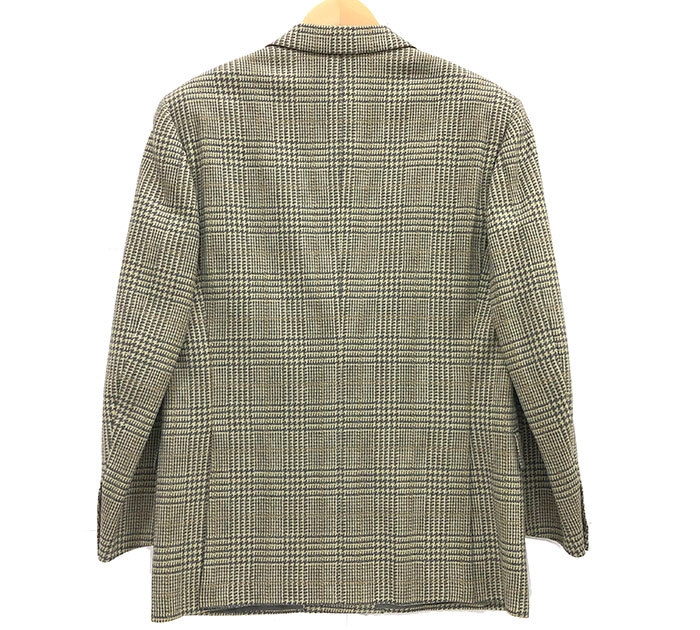▽【Brioni】ブリオーニ 千鳥格子 カシミヤ混 ウール ダブルテーラード
