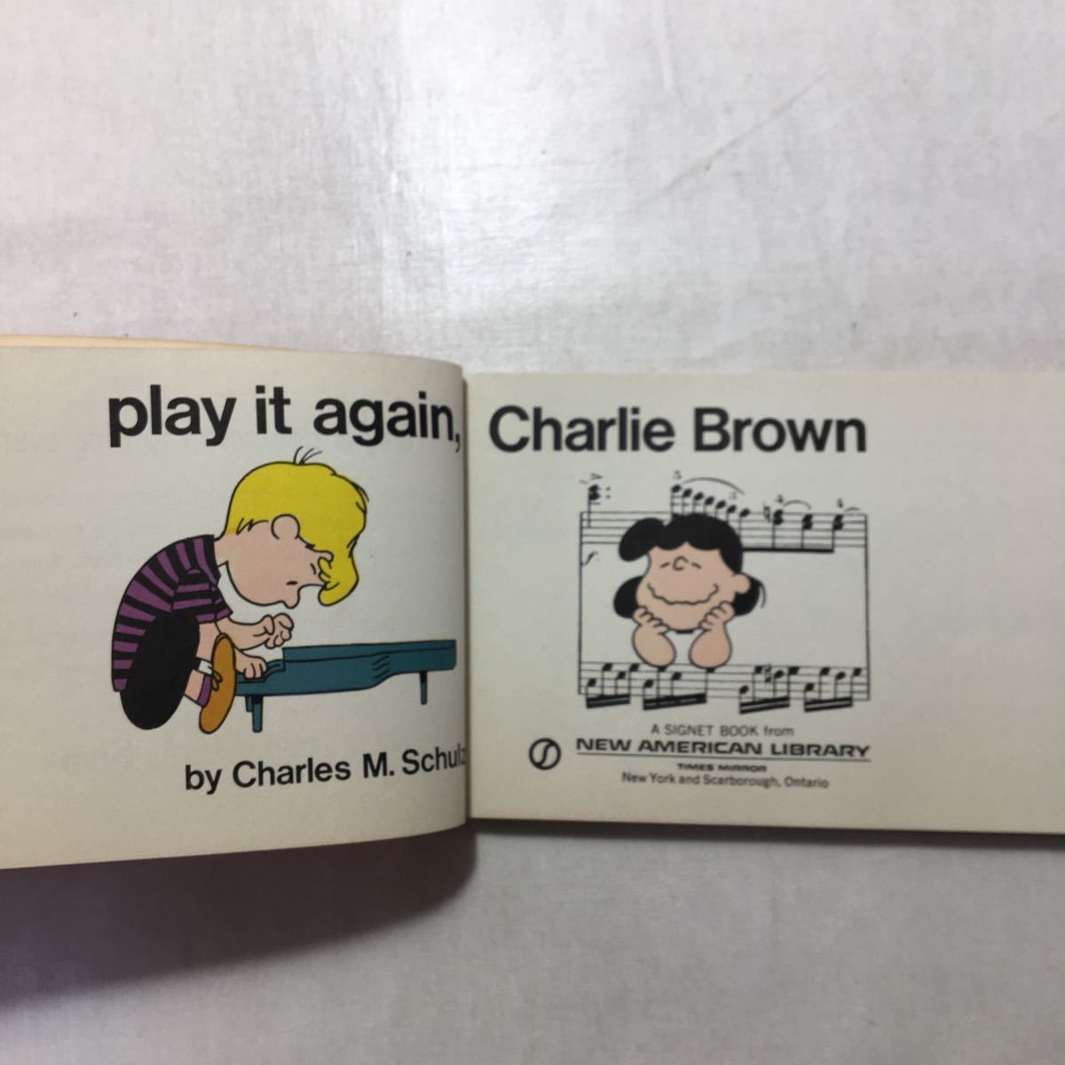zaa-248♪Play it again. Charly Brown チャーリーブラウン英語版絵本　 チャールズ・M・シュルツ (著)　1972年_画像3