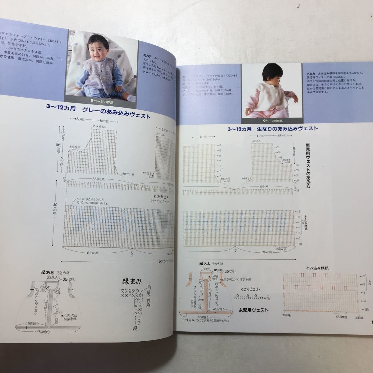 zaa-248♪赤ちゃんのニット. 0-2才　やさしくあめていつも着せたい神父ニット　単行本 1987/9/1 　主婦の友社_画像5