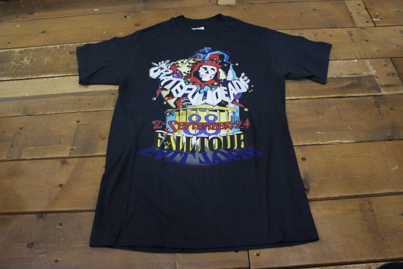 USA製 当時物 GRATEFUL DEAD グレイトフルデット 1988 SEPTEMBER・24 FALL TOUR Tシャツ 黒 ブラック M ツアーTシャツ