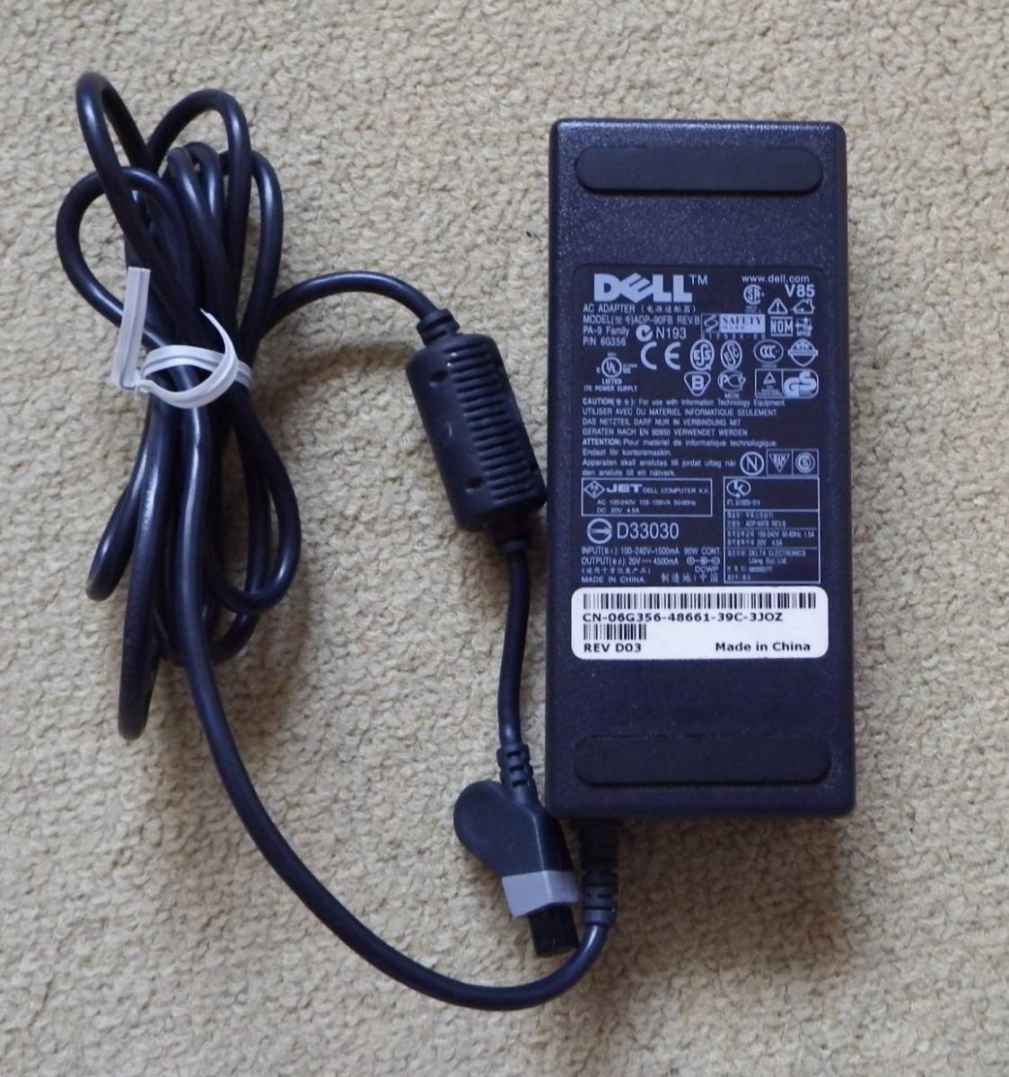 DELL ACアダプタ 20V 4500mA　型番 ADP-90FB_画像1